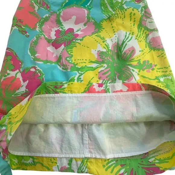 LILY PULITZER Delia Floral Shift Dress in Shorely Big Blue Flirt Size 6 - Picture 10 of 16